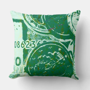 Coussin lombaire en argent vert
