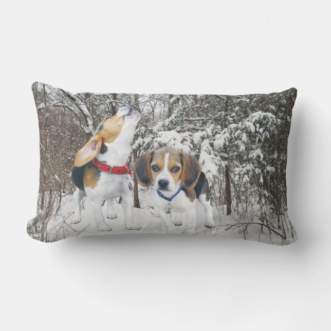 Coussin lombaire en bois de Milou de chiots de (Recto)