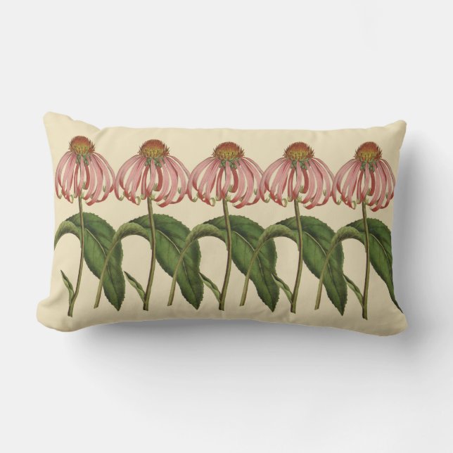 Coussin lombaire extérieur botanique rose de (Recto)