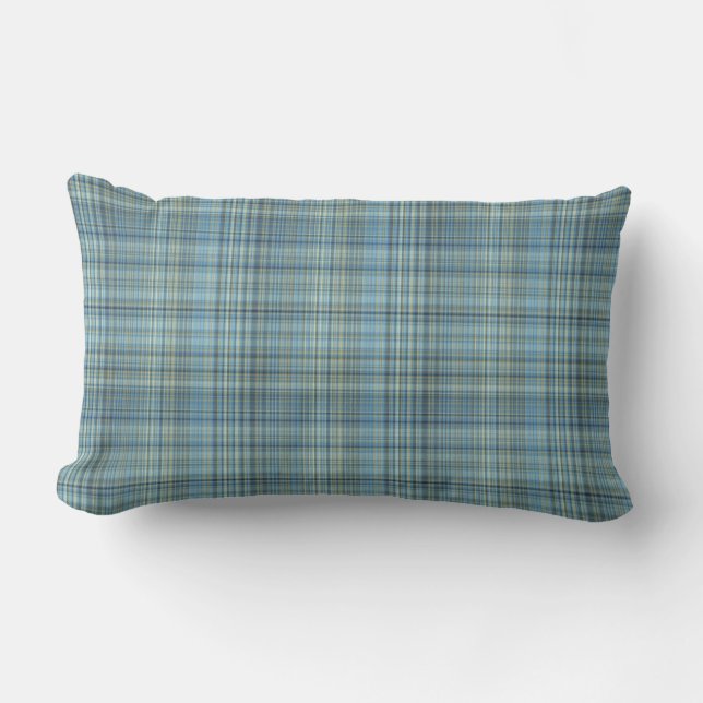Coussin lombaire extérieur de plaid kaki bleu de (Recto)