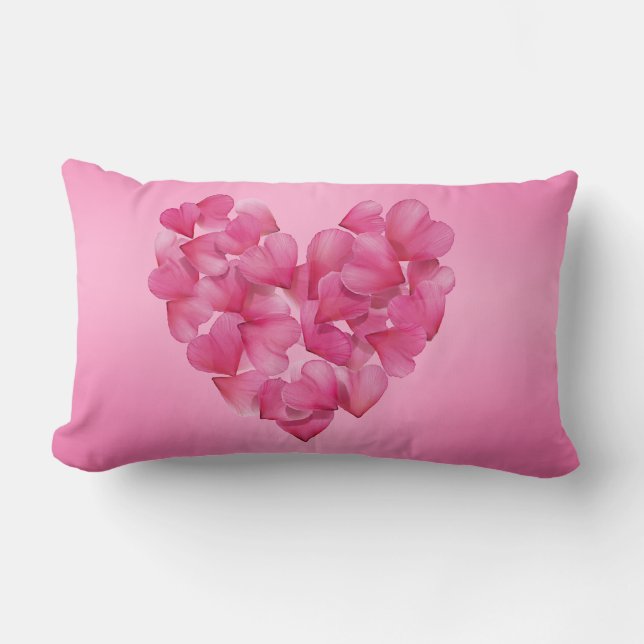 Coussin lombaire rose rose pétale (Recto)