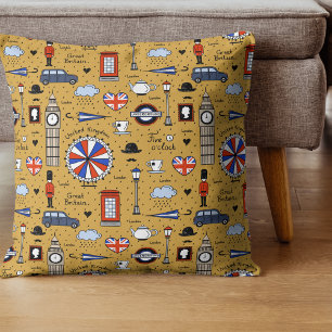 Coussin London Doodles
