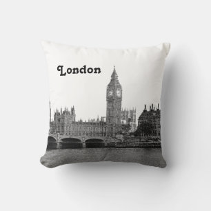 Coussin Londres Angleterre Royaume-Uni Skyline Gravée
