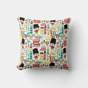 Coussin Londres Big City Et Bear Guard Motif