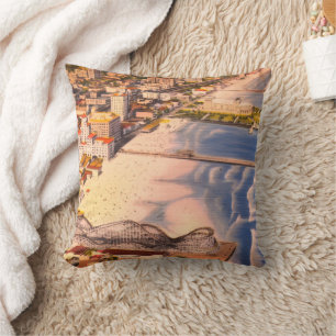 Coussin Long Beach CA – Photo de la promenade côtière rétr