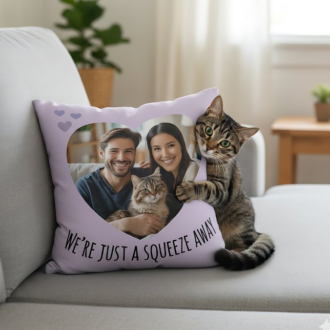 Coussin Long Distance Hug Miss you photo gift hugs (Créateur téléchargé)
