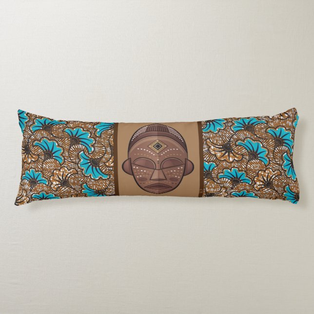 Coussin Long Wax africain (Devant)