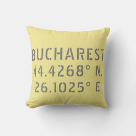 Coussin Longitude de la latitude de Bucarest