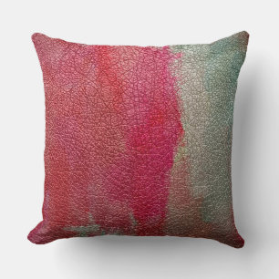 Coussin Look en cuir rose