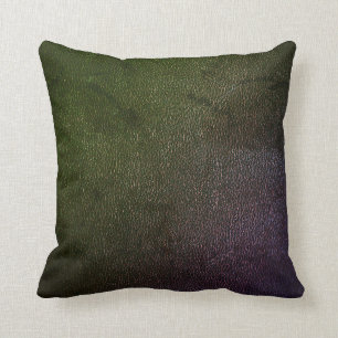 Coussin Look en cuir vert élégant
