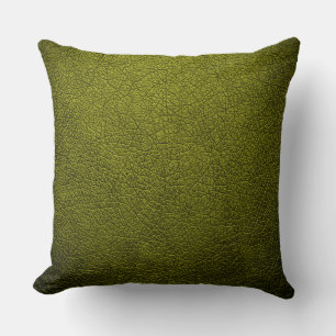 Coussin Look en cuir vert élégant