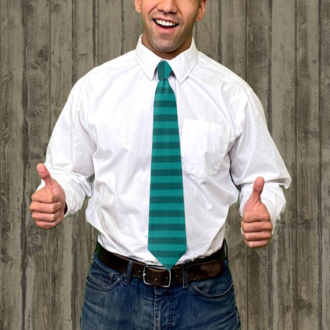 Coussin Look Turquoise Stripes nouveauté Cravate (Créateur téléchargé)