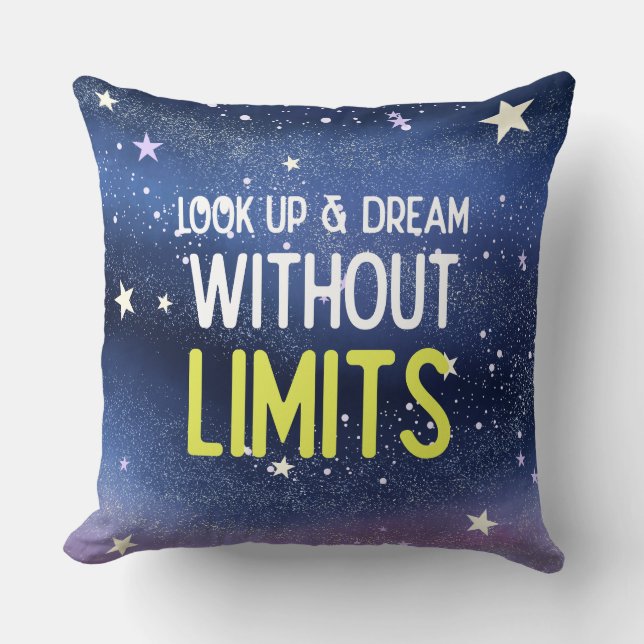 Coussin Look up and dream without limits (Recto)