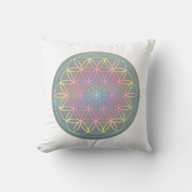 Coussin L'oreiller de la Flower Of Life (Recto)