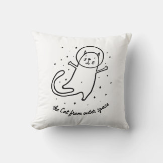 Coussin L'oreiller décoratif Le Chat de l'espace
