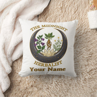 Coussin L'oreiller jeté botanique de la lune de l'herboris