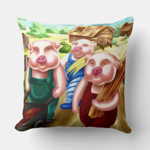 Coussin L'oreiller Les Trois Petits Cochons