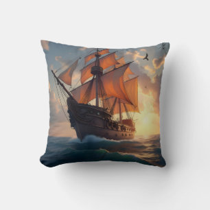 Coussin L'orgueil du capitaine – Jeté d'art de navire mari