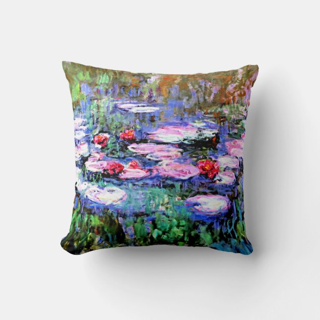 Coussin Los Nenufares (nénuphars) de Claude Monet, (Recto)