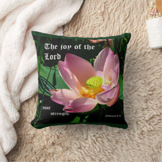 Coussin Lotus Blossom Nehemiah 8:10