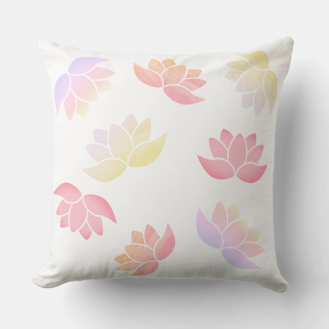 Coussin Lotus coloré (Recto)