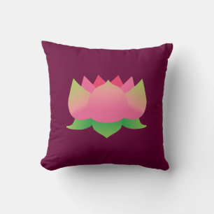 Coussin Lotus rose