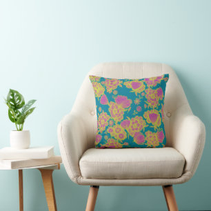Coussin Lou Aqua 💙💜 Floral Baroque