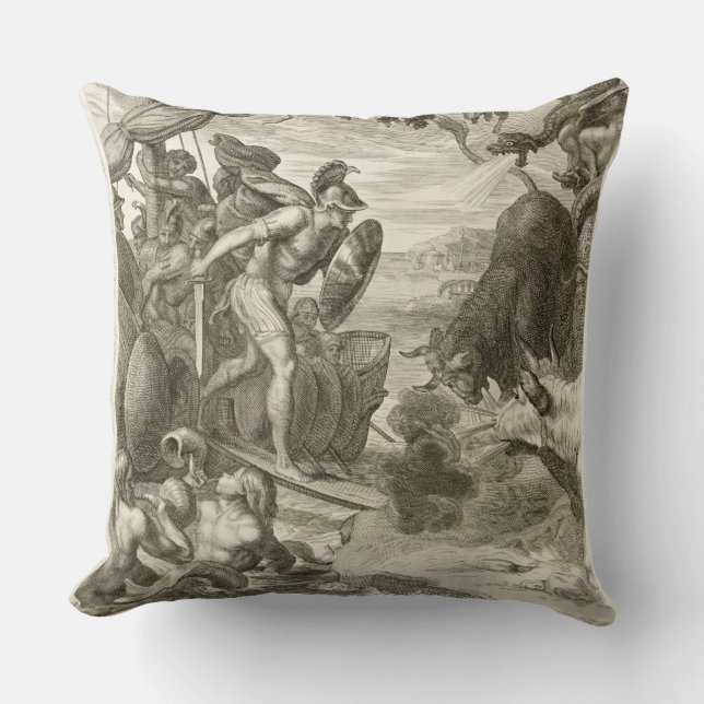 Coussin L'ouatine d'or gagnée par Jason (gravure) (Recto)