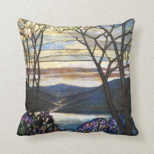 Coussin Louis Comfort Tiffany - StainGlass 4 Magnolias