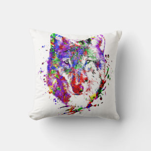 Coussin Loup Animal Forêt Sauvage Nature Monde Terre Libre