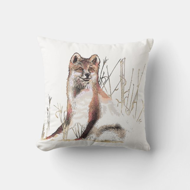 Coussin Loup d'hiver (Recto)