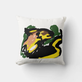 Coussin Loup en automne