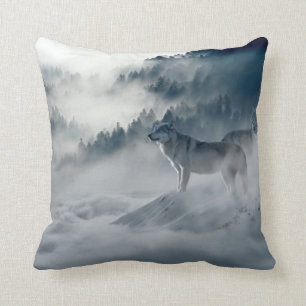 Coussin Loups dans le paysage d'hiver de Milou