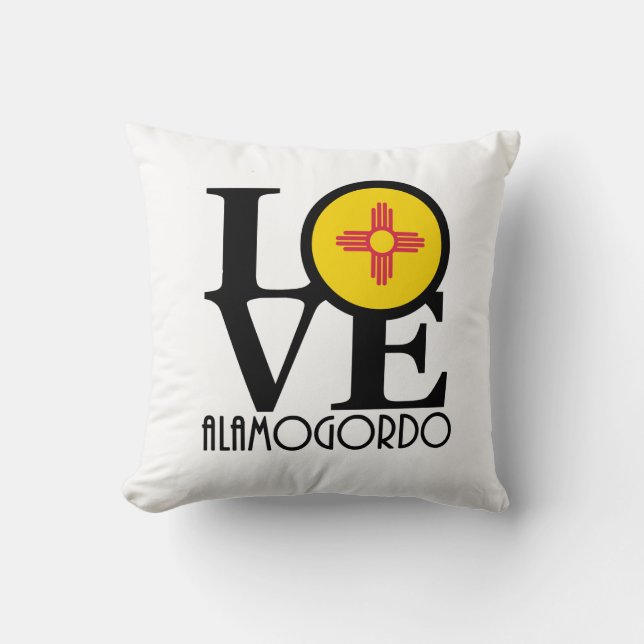 Coussin LOVE Alamogrdo Nouveau-Mexique (Recto)
