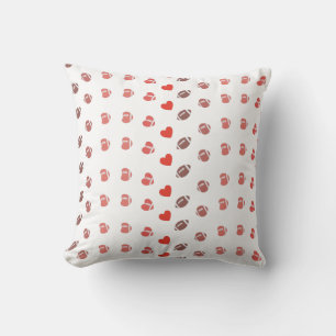 Coussin Love American Football - Gridiron Fans Heart