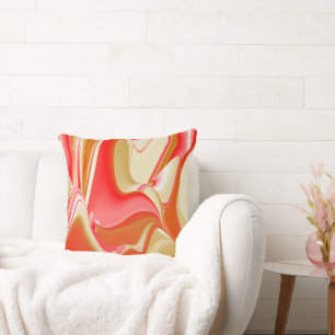 Coussin Love and Gold Abstrait 3D Rainbowart