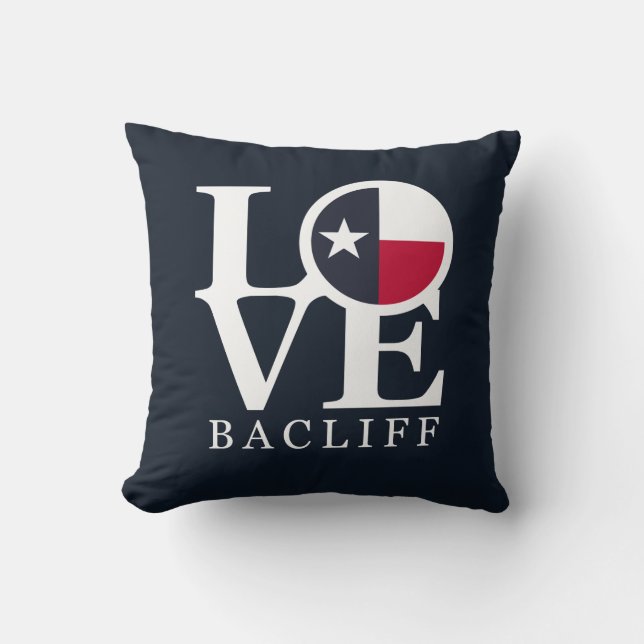 Coussin LOVE Bacliff Texas (Recto)