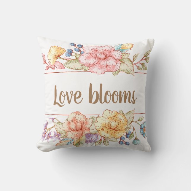 Coussin Love Blooms (Recto)