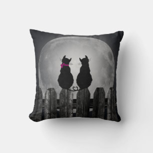 Coussin Love Cats in Moonlight