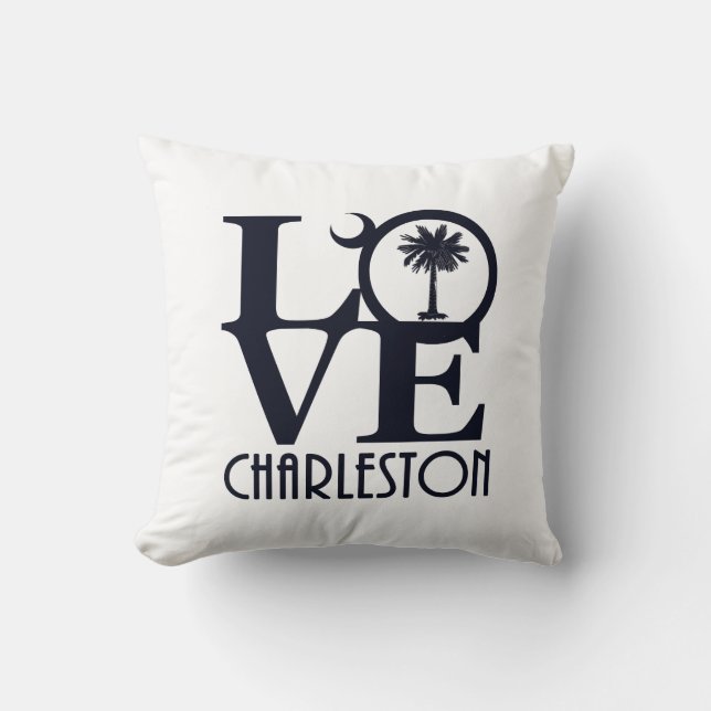 Coussin LOVE Charleston en Caroline du Sud (Recto)