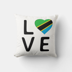 Coussin Love - drapeau tanzanien