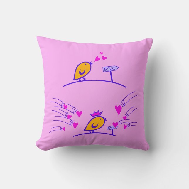 Coussin LOVE ECHO - Comic Birds Tweetlercools 3 (Recto)