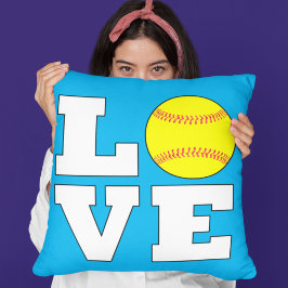 Coussin LOVE Fastpitch Softball Custom Softball Player
