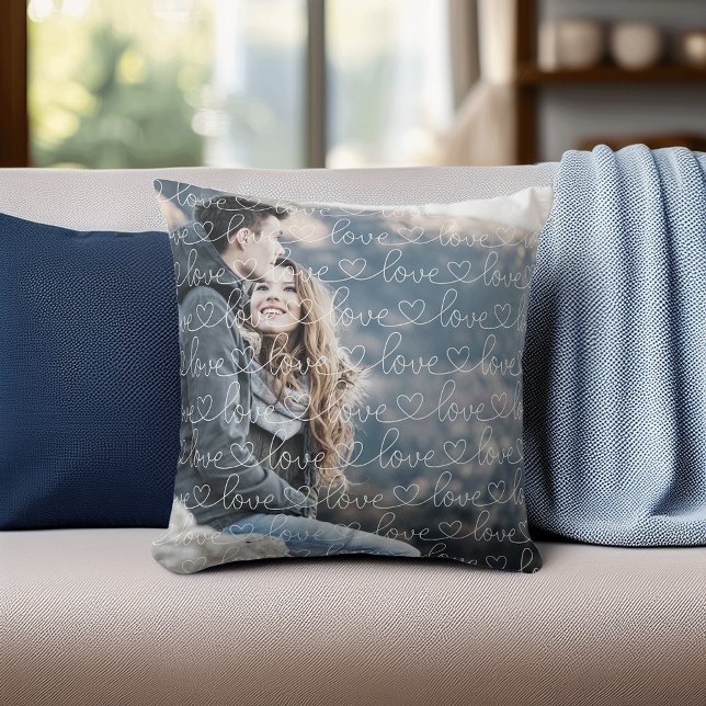 Coussin Love Motif superposition photo (Créateur téléchargé)