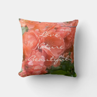 Coussin Love Nature Beautiful Quote Orange Flower 