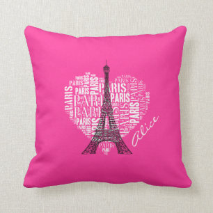 Coussin Love Paris   Adorable Tour Eiffel