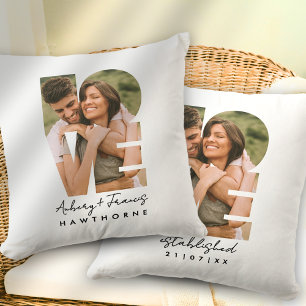 Coussin Love Photo Simple Moderne Cadeau Personnalisé