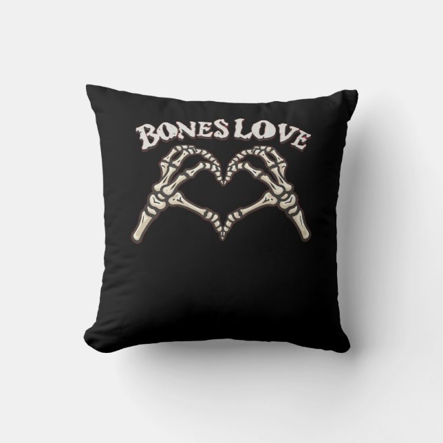 Coussin Love Skeleton Hand Classic (Recto)