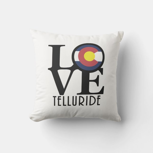 Coussin LOVE Telluride Colorado (Recto)