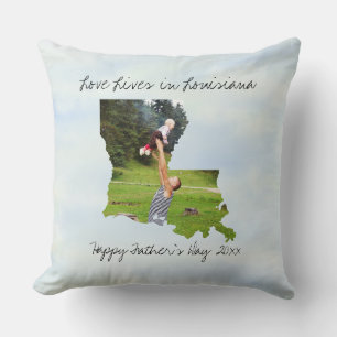 Coussin Love Vit En Louisiane State Formé Photo Personnali